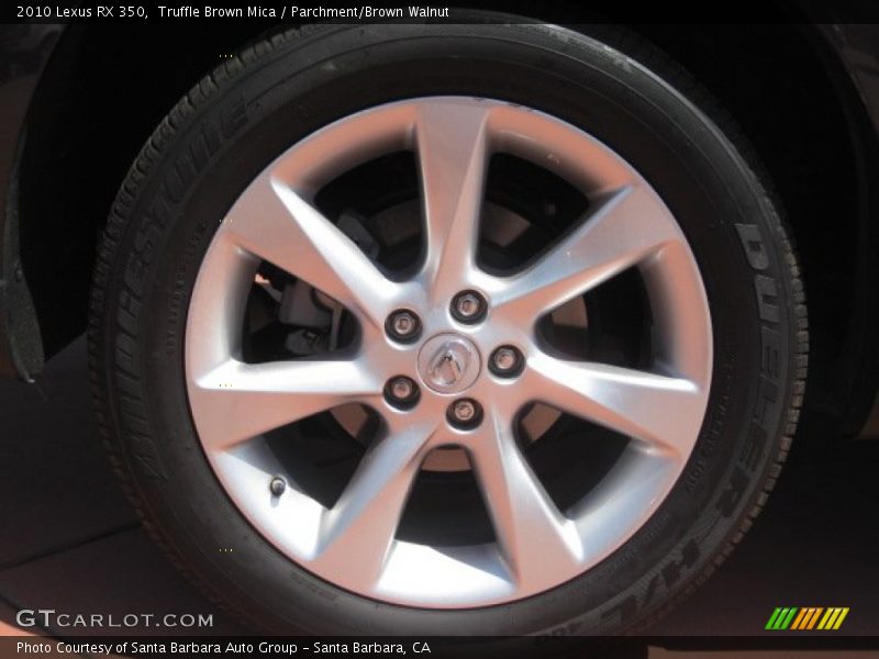 Truffle Brown Mica / Parchment/Brown Walnut 2010 Lexus RX 350