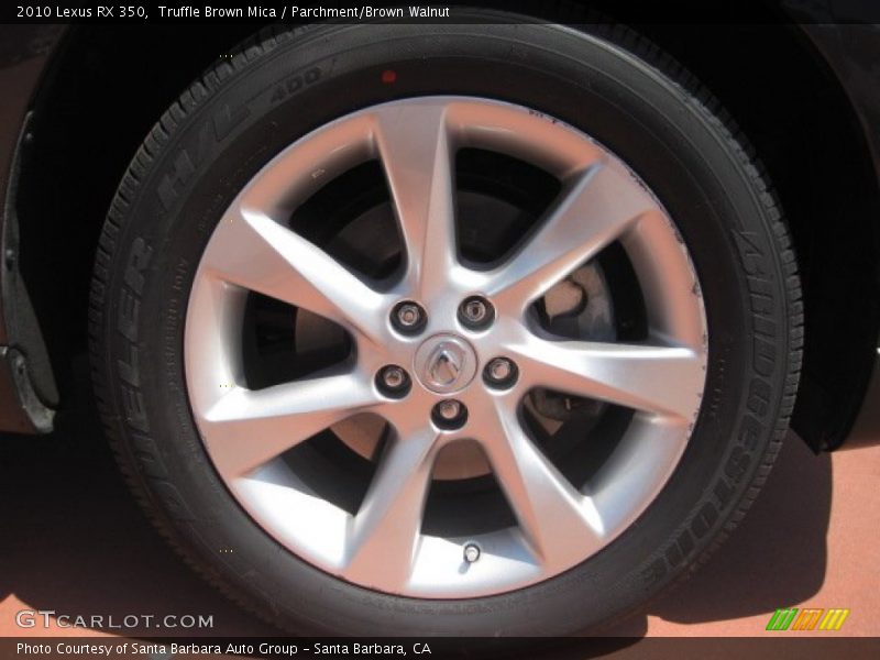Truffle Brown Mica / Parchment/Brown Walnut 2010 Lexus RX 350