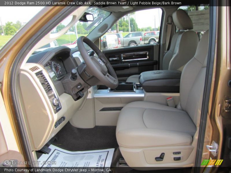Saddle Brown Pearl / Light Pebble Beige/Bark Brown 2012 Dodge Ram 2500 HD Laramie Crew Cab 4x4
