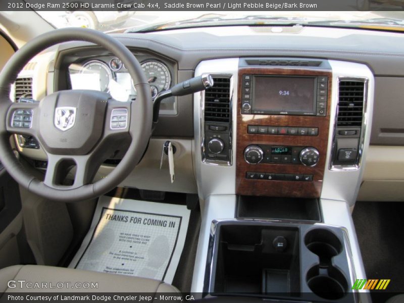 Saddle Brown Pearl / Light Pebble Beige/Bark Brown 2012 Dodge Ram 2500 HD Laramie Crew Cab 4x4