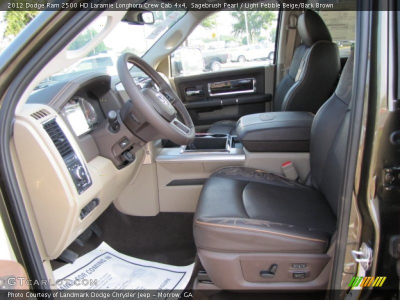 Sagebrush Pearl / Light Pebble Beige/Bark Brown 2012 Dodge Ram 2500 HD Laramie Longhorn Crew Cab 4x4