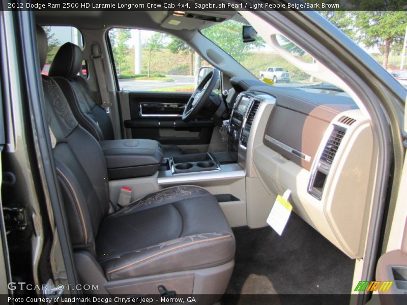 Sagebrush Pearl / Light Pebble Beige/Bark Brown 2012 Dodge Ram 2500 HD Laramie Longhorn Crew Cab 4x4