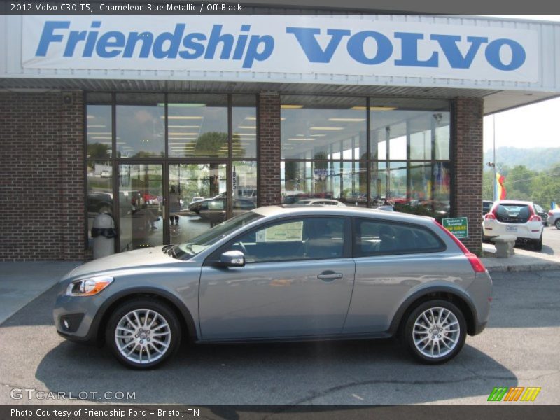 Chameleon Blue Metallic / Off Black 2012 Volvo C30 T5