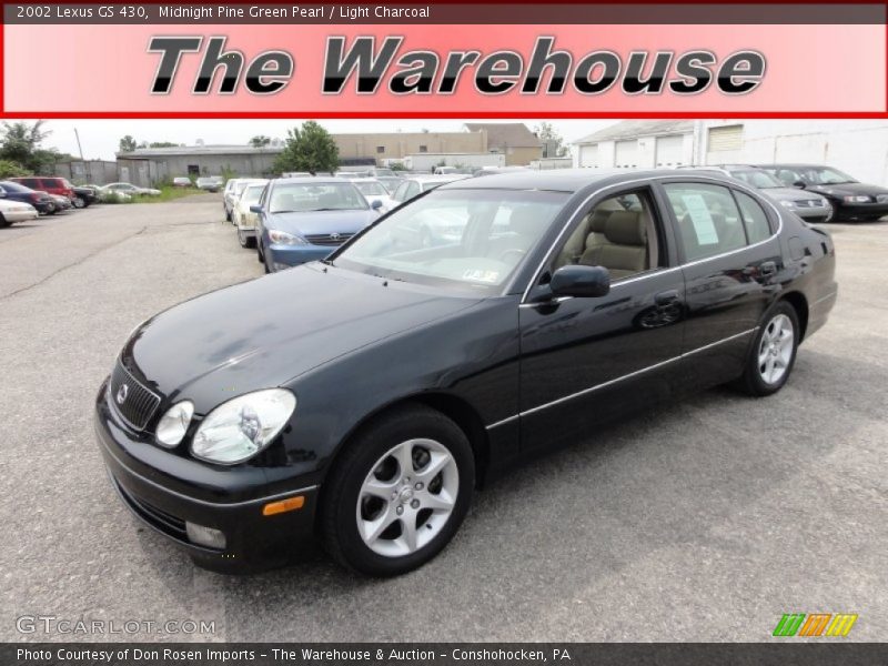 Midnight Pine Green Pearl / Light Charcoal 2002 Lexus GS 430