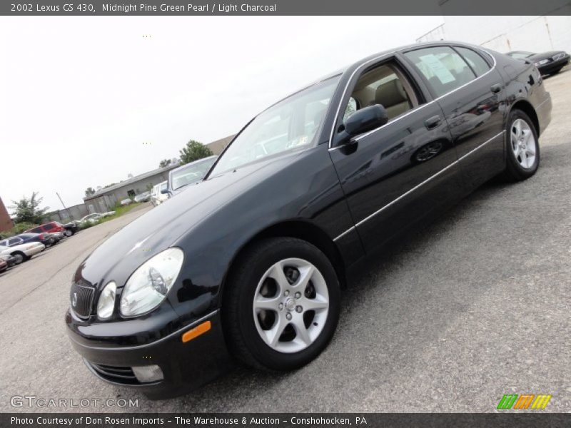 Midnight Pine Green Pearl / Light Charcoal 2002 Lexus GS 430