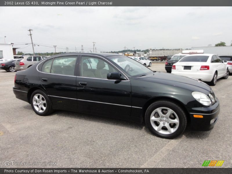 Midnight Pine Green Pearl / Light Charcoal 2002 Lexus GS 430