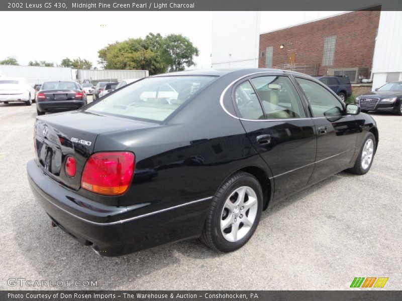 Midnight Pine Green Pearl / Light Charcoal 2002 Lexus GS 430