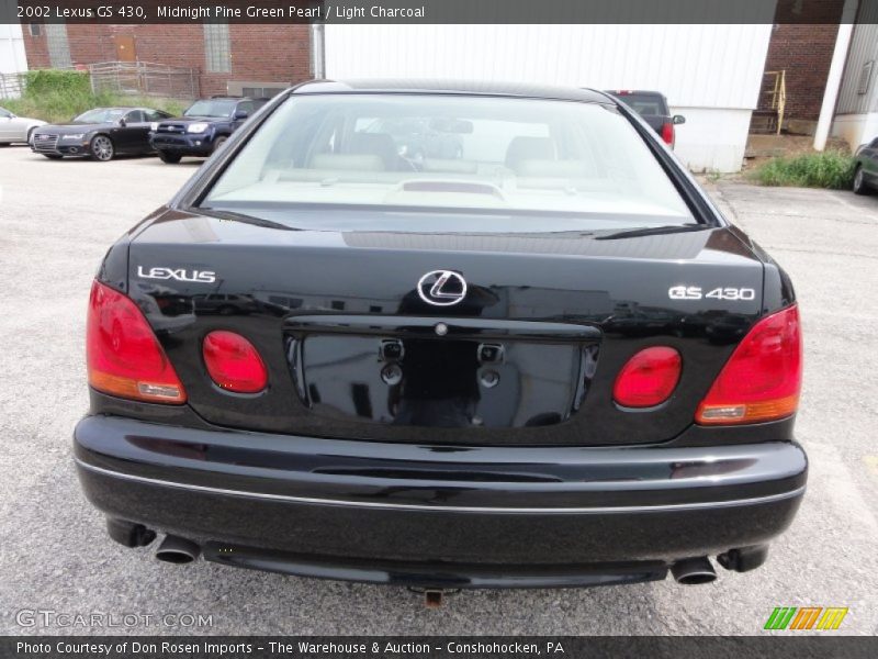 Midnight Pine Green Pearl / Light Charcoal 2002 Lexus GS 430