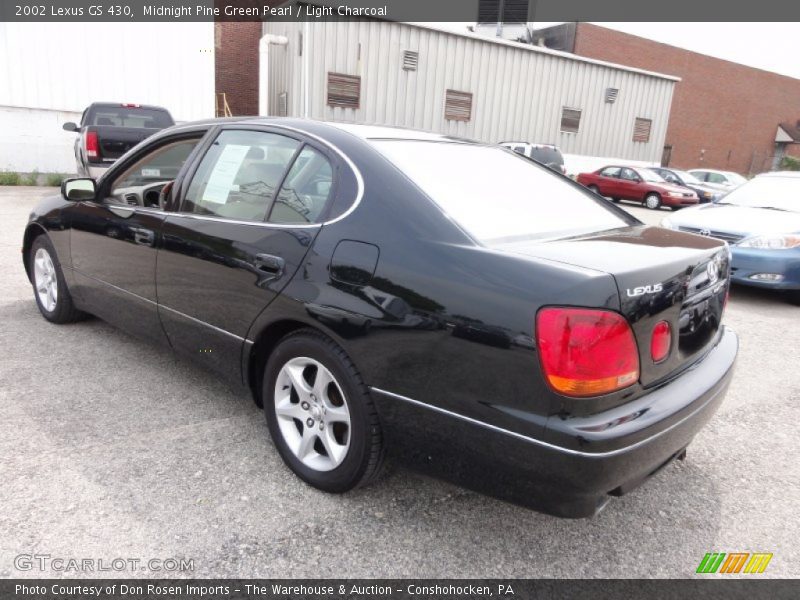 Midnight Pine Green Pearl / Light Charcoal 2002 Lexus GS 430