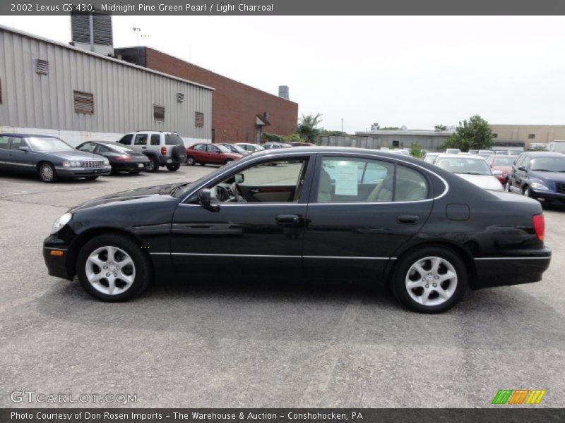 Midnight Pine Green Pearl / Light Charcoal 2002 Lexus GS 430