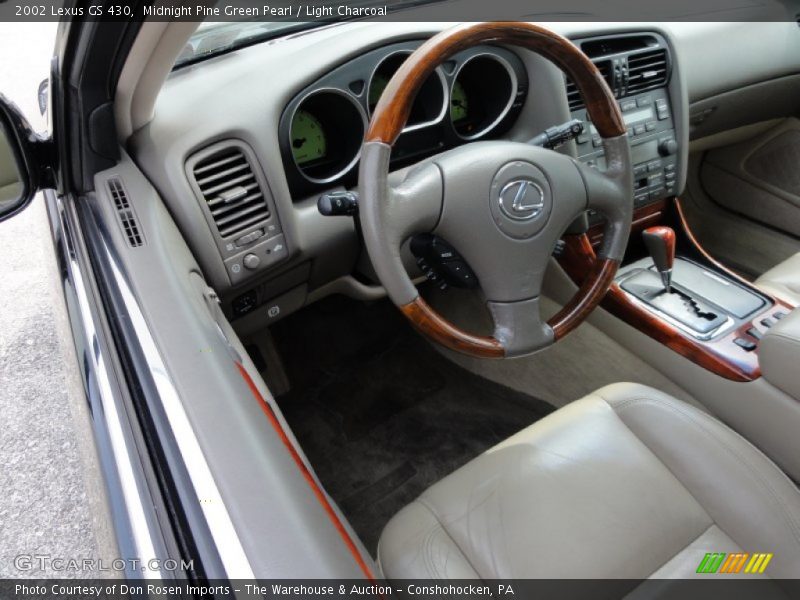 Midnight Pine Green Pearl / Light Charcoal 2002 Lexus GS 430