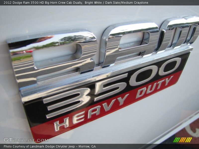 Bright White / Dark Slate/Medium Graystone 2012 Dodge Ram 3500 HD Big Horn Crew Cab Dually