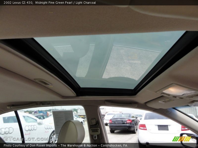 Midnight Pine Green Pearl / Light Charcoal 2002 Lexus GS 430