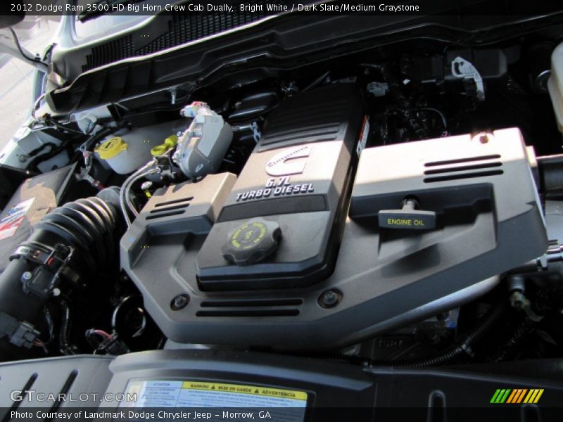 Bright White / Dark Slate/Medium Graystone 2012 Dodge Ram 3500 HD Big Horn Crew Cab Dually