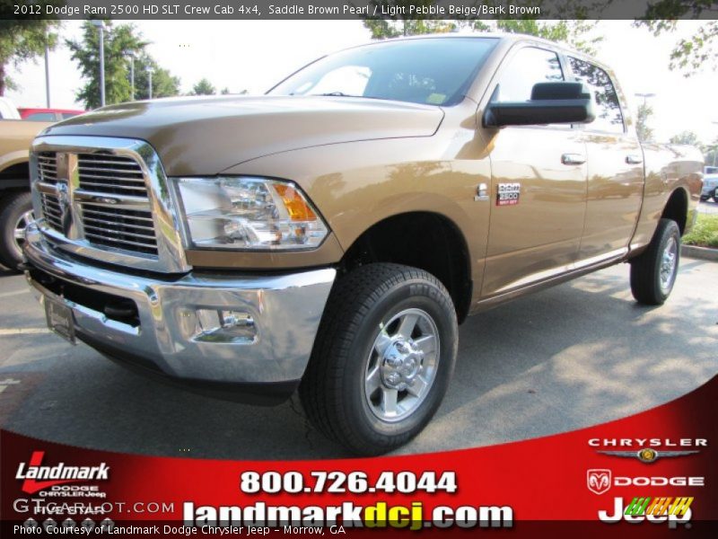 Saddle Brown Pearl / Light Pebble Beige/Bark Brown 2012 Dodge Ram 2500 HD SLT Crew Cab 4x4