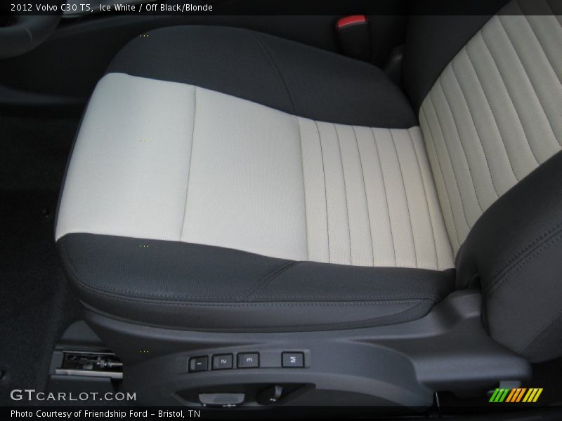 Ice White / Off Black/Blonde 2012 Volvo C30 T5