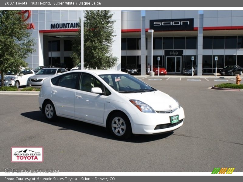 Super White / Bisque Beige 2007 Toyota Prius Hybrid