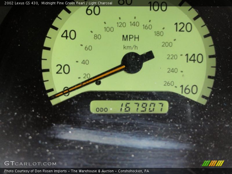 Midnight Pine Green Pearl / Light Charcoal 2002 Lexus GS 430