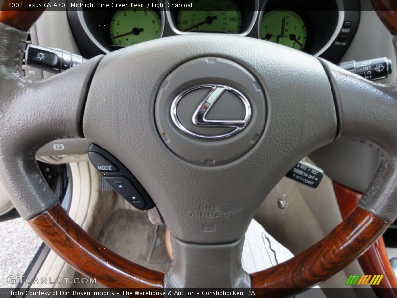 Midnight Pine Green Pearl / Light Charcoal 2002 Lexus GS 430