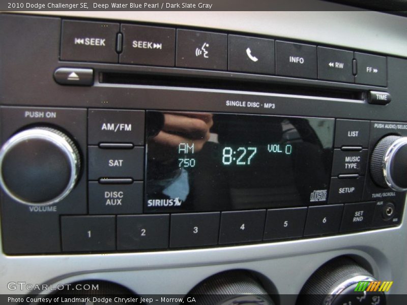 Deep Water Blue Pearl / Dark Slate Gray 2010 Dodge Challenger SE