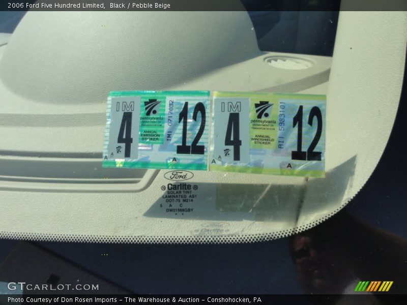 Black / Pebble Beige 2006 Ford Five Hundred Limited