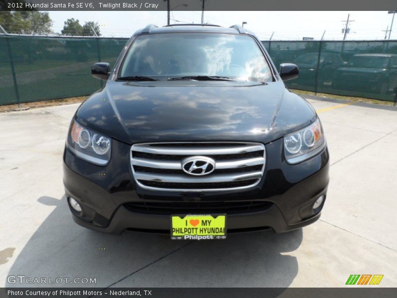 Twilight Black / Gray 2012 Hyundai Santa Fe SE V6