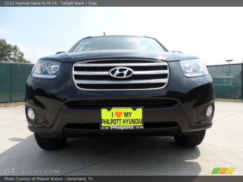 Twilight Black / Gray 2012 Hyundai Santa Fe SE V6
