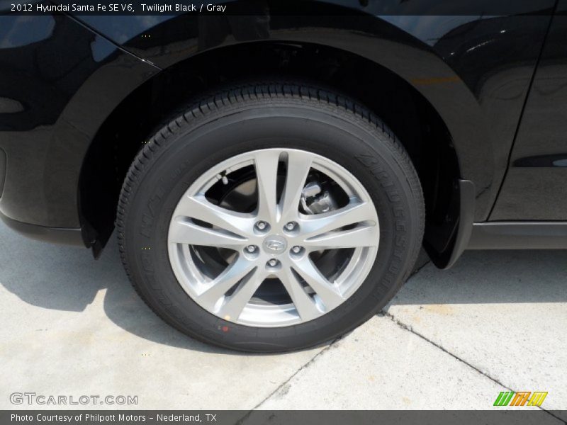 Twilight Black / Gray 2012 Hyundai Santa Fe SE V6