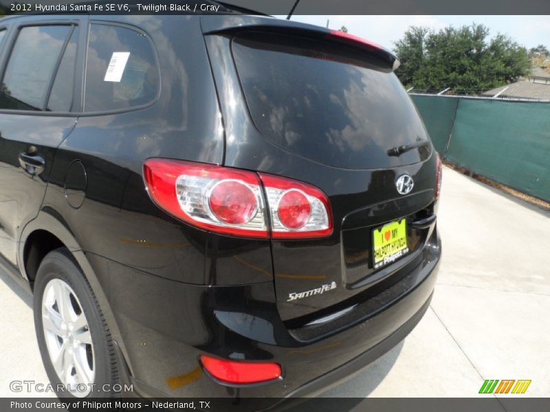 Twilight Black / Gray 2012 Hyundai Santa Fe SE V6