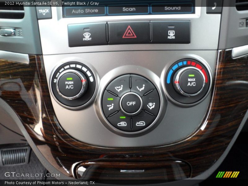 Controls of 2012 Santa Fe SE V6