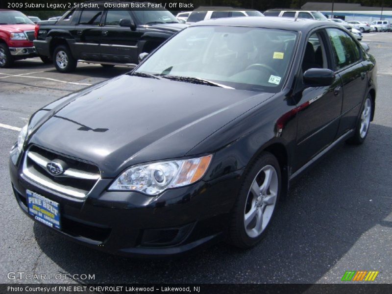 Obsidian Black Pearl / Off Black 2009 Subaru Legacy 2.5i Sedan