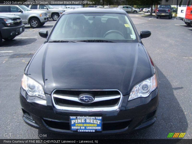 Obsidian Black Pearl / Off Black 2009 Subaru Legacy 2.5i Sedan