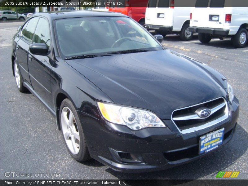 Obsidian Black Pearl / Off Black 2009 Subaru Legacy 2.5i Sedan