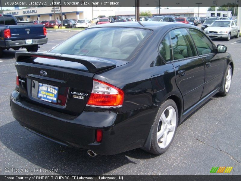 Obsidian Black Pearl / Off Black 2009 Subaru Legacy 2.5i Sedan
