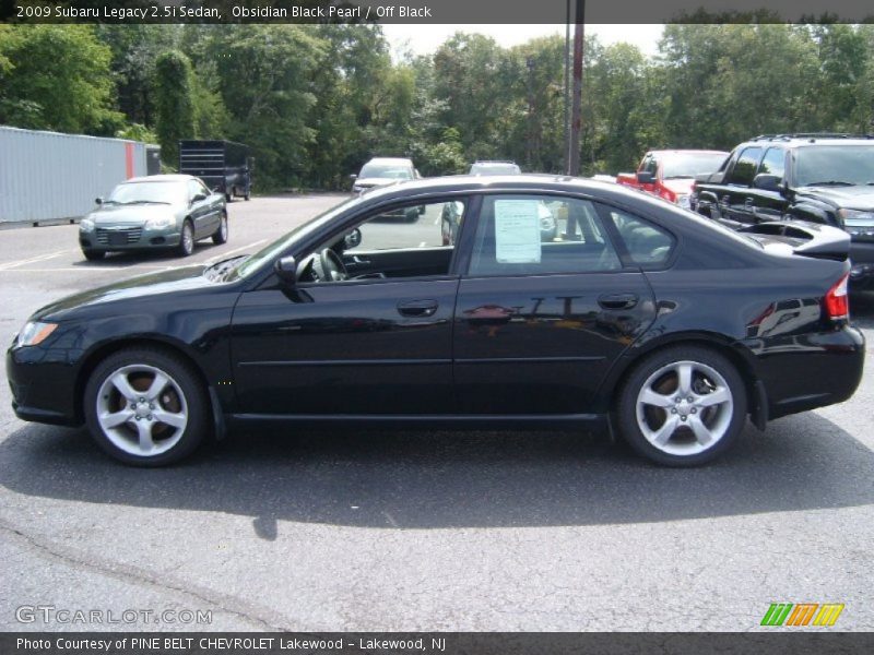 Obsidian Black Pearl / Off Black 2009 Subaru Legacy 2.5i Sedan