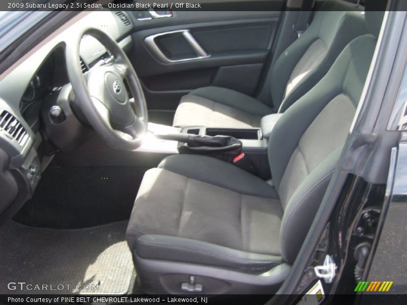 Obsidian Black Pearl / Off Black 2009 Subaru Legacy 2.5i Sedan