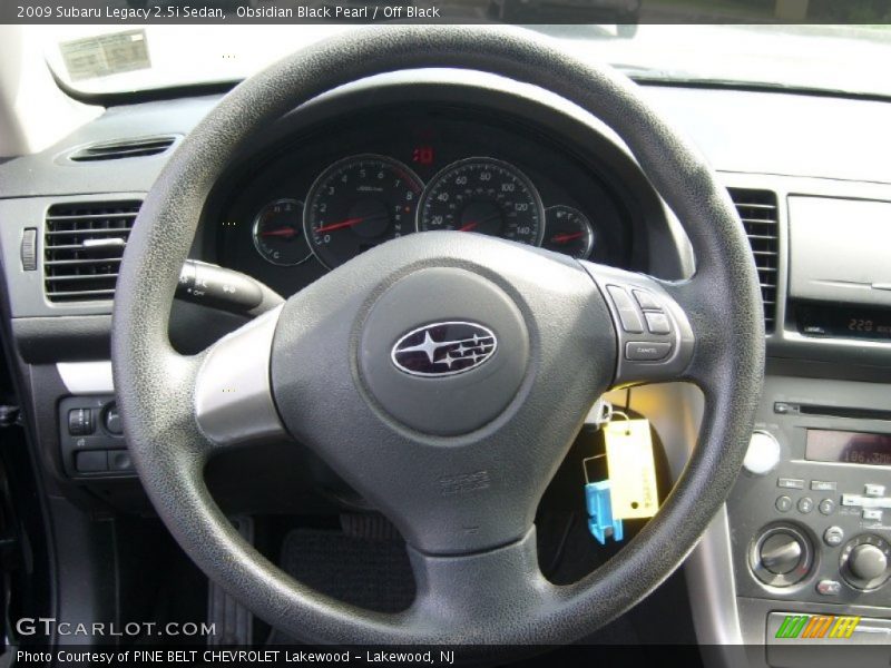 Obsidian Black Pearl / Off Black 2009 Subaru Legacy 2.5i Sedan