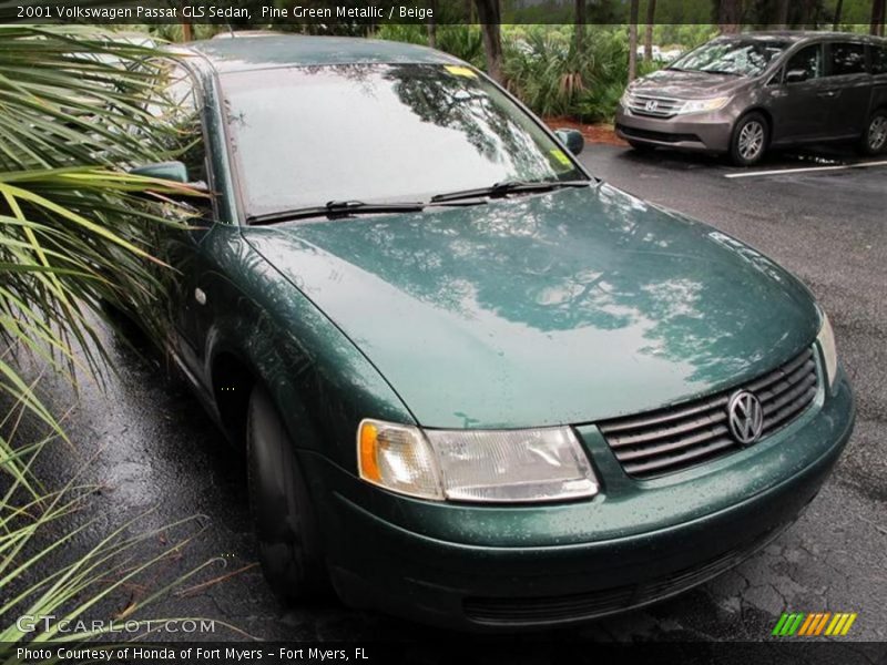 Pine Green Metallic / Beige 2001 Volkswagen Passat GLS Sedan