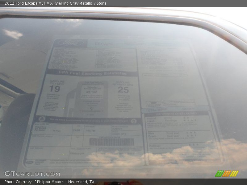 Sterling Gray Metallic / Stone 2012 Ford Escape XLT V6