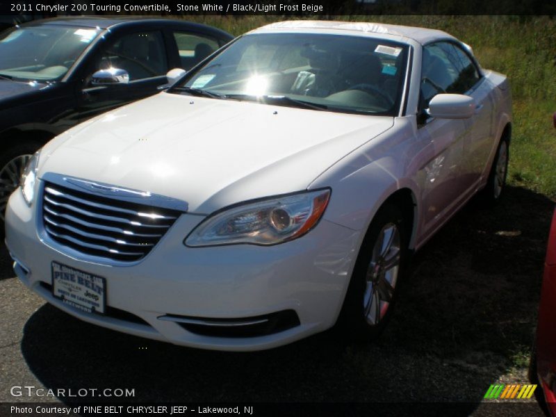 Stone White / Black/Light Frost Beige 2011 Chrysler 200 Touring Convertible