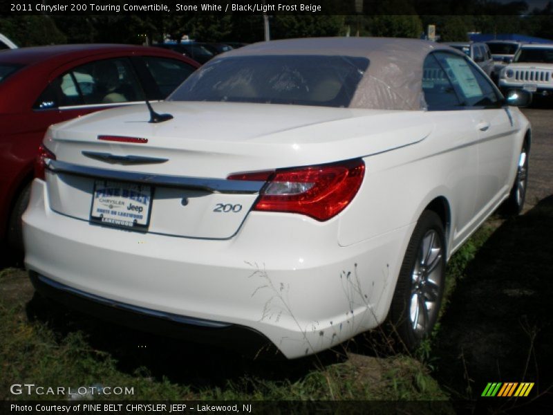 Stone White / Black/Light Frost Beige 2011 Chrysler 200 Touring Convertible