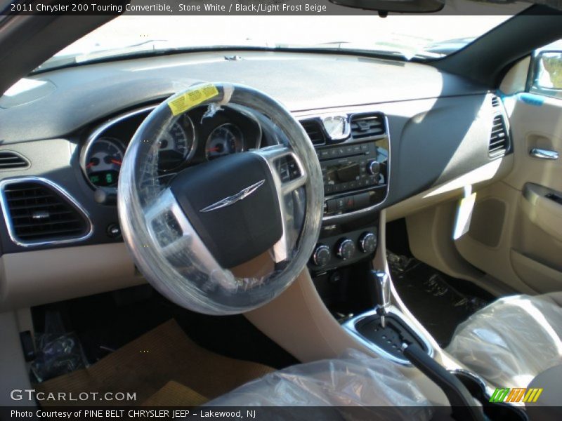 Stone White / Black/Light Frost Beige 2011 Chrysler 200 Touring Convertible