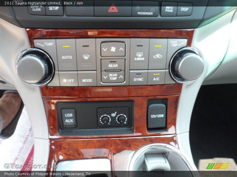 Black / Ash 2012 Toyota Highlander Limited