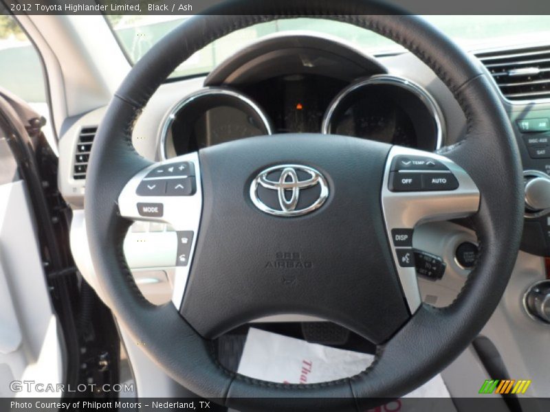 Black / Ash 2012 Toyota Highlander Limited