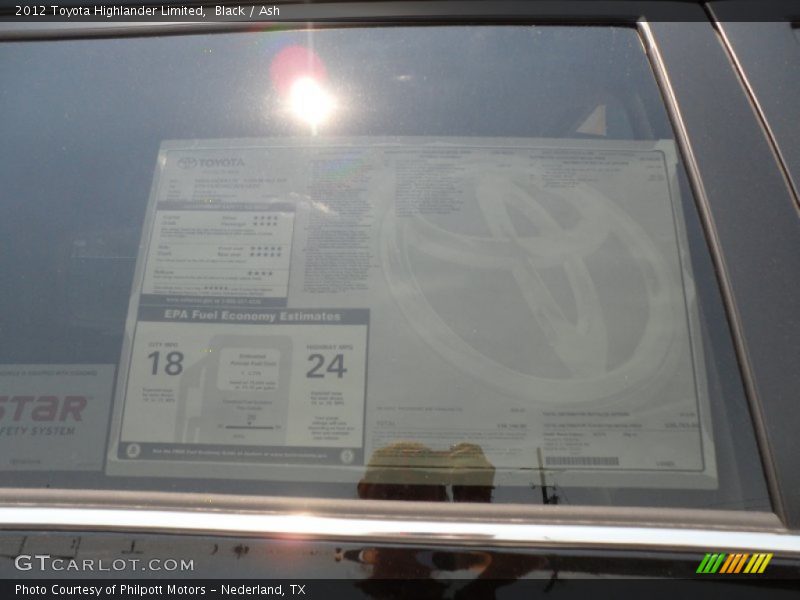 Black / Ash 2012 Toyota Highlander Limited