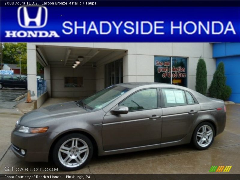 Carbon Bronze Metallic / Taupe 2008 Acura TL 3.2