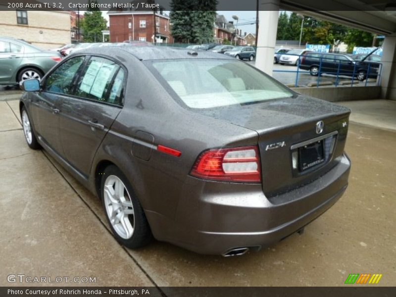 Carbon Bronze Metallic / Taupe 2008 Acura TL 3.2