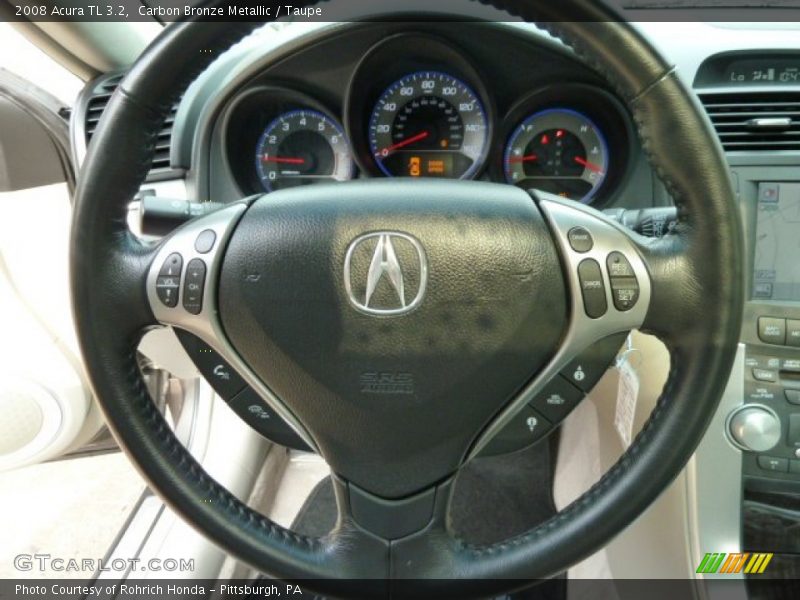 Carbon Bronze Metallic / Taupe 2008 Acura TL 3.2