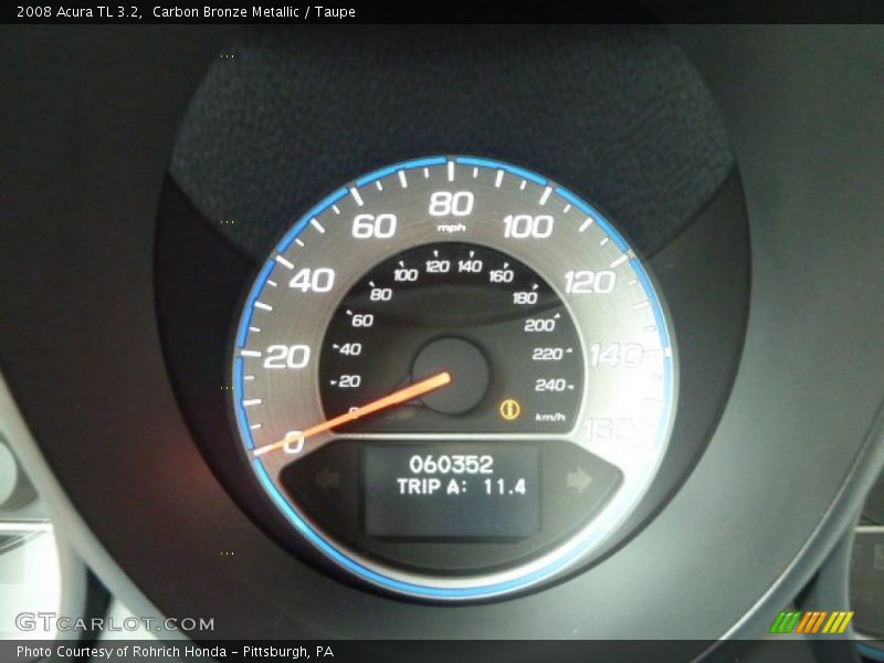 Carbon Bronze Metallic / Taupe 2008 Acura TL 3.2