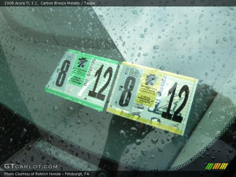 Carbon Bronze Metallic / Taupe 2008 Acura TL 3.2